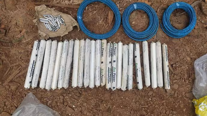 9 gelatin rods found near a hotel in mysuru police said someone must have kept them to kill pigs32