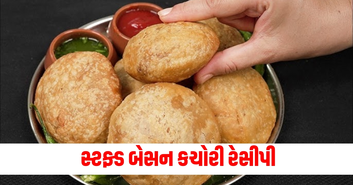 stuffed besan kachori recipe how to make stuffed besan kachori for evening snack f