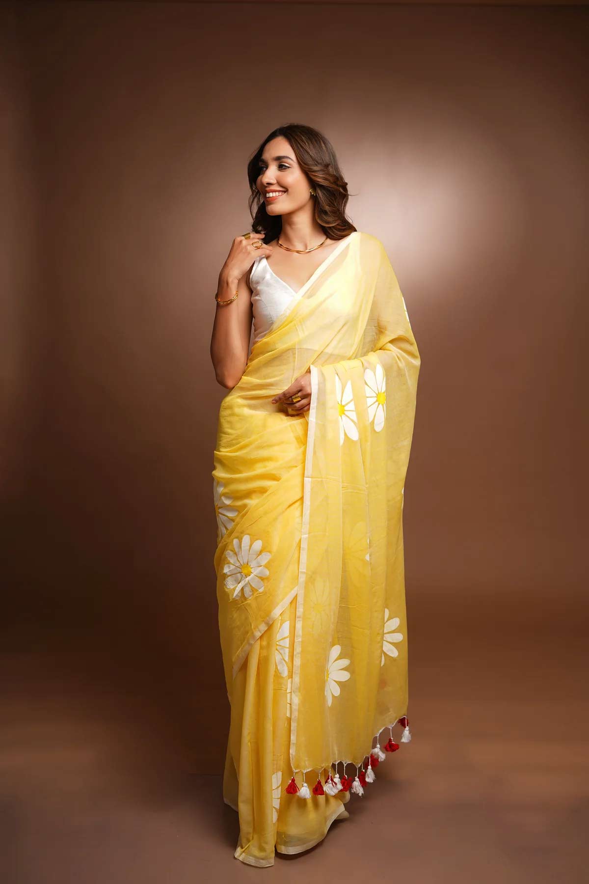 ahoi ashtami beautiful floral saree designs articlew345
