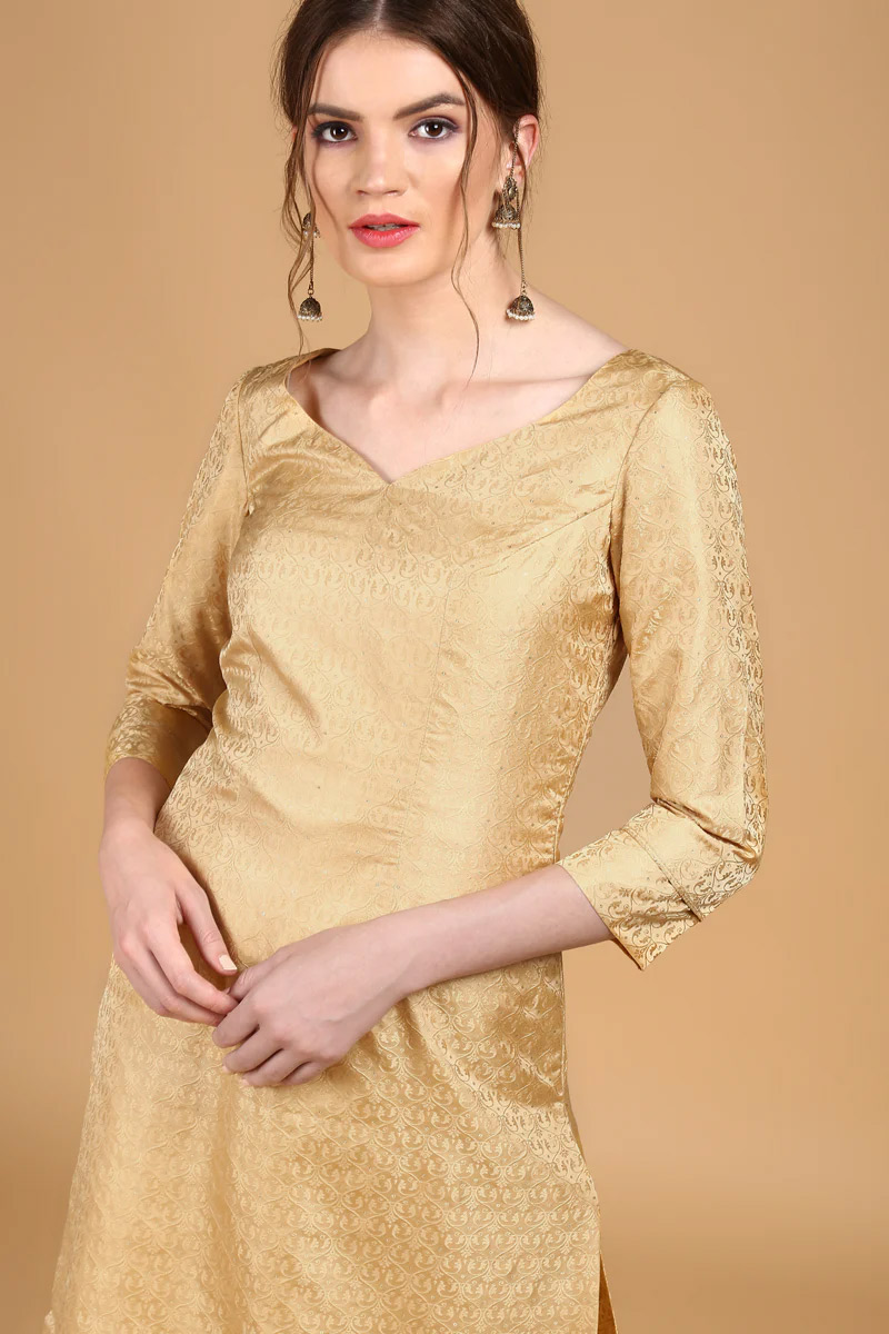 rust golden outfit designs for women article 324