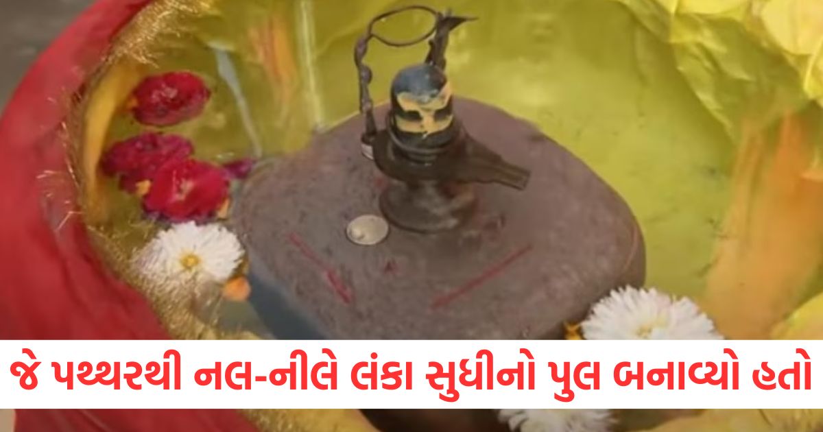 stone with which nal neel built bridge to lanka his darshan is being done in maha kumbh