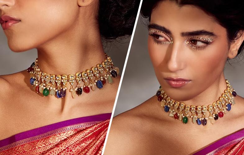 elegant stone necklace designs for deep neck2