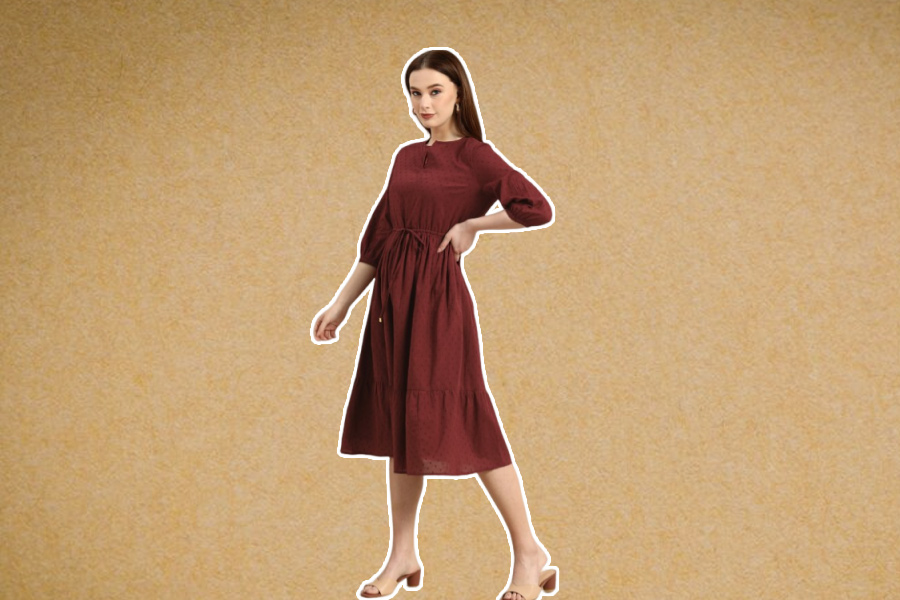 midi dress latest designs for brunch date