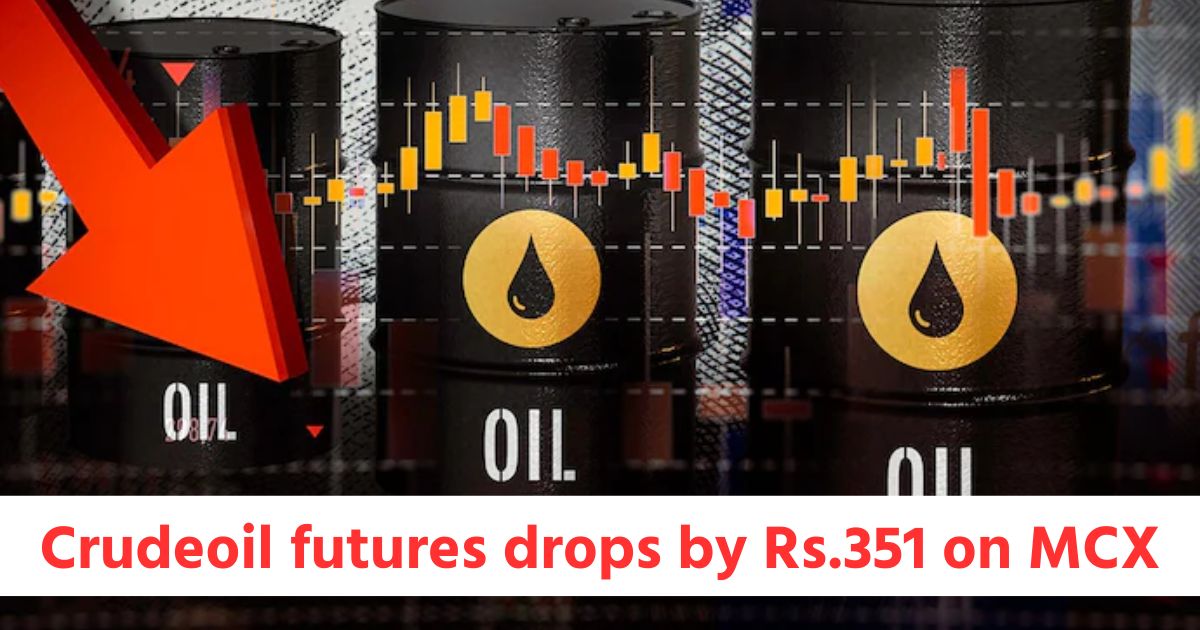 crudeoil futures drops by rs 351 on mcx gold futures gains by rs 838 and silver futures gains by rs 2591