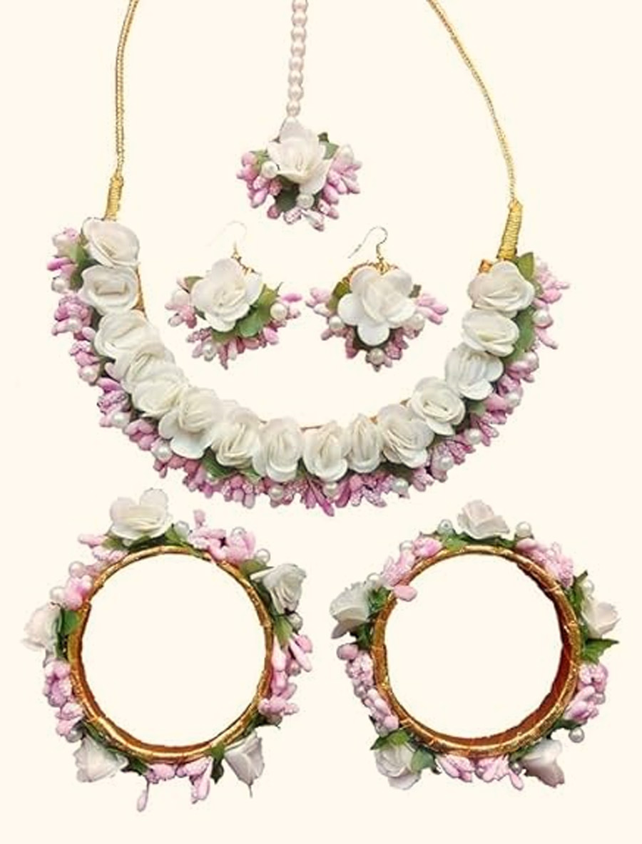 flower jewellery set design for bride article