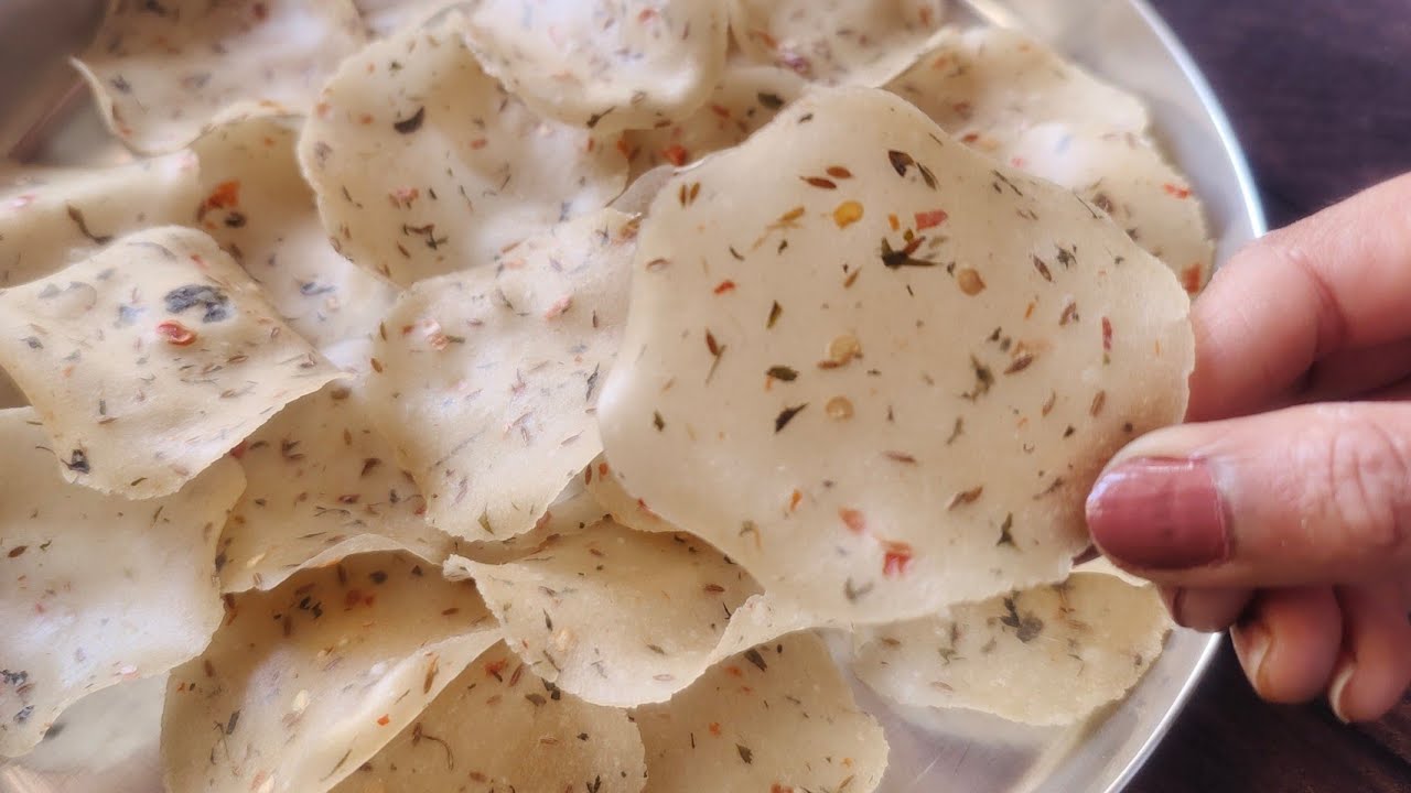 instant papad recipe how to make rice papad at home ghar par bina dhoop ke papad kaise banaye1