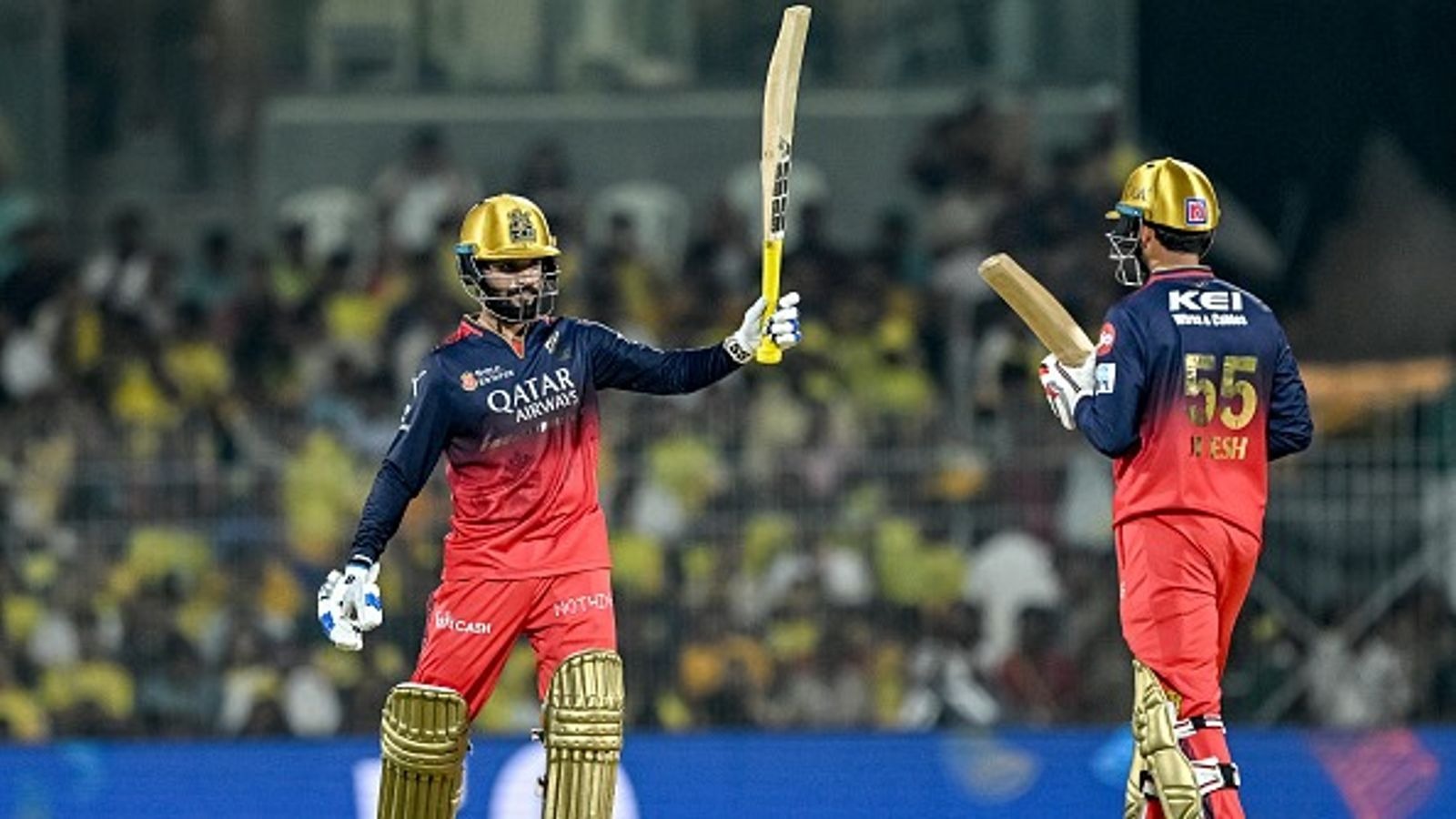 ipl 2025 csk vs rcb royal challengers bengaluru give target of 197 runs to chennai super kings noor ahmad 3 wickets rajat patidar half century1