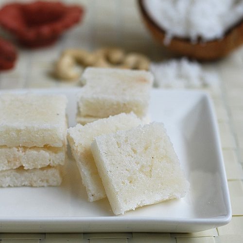 leave cashews now try coconut barfi its recipe is also very easy1