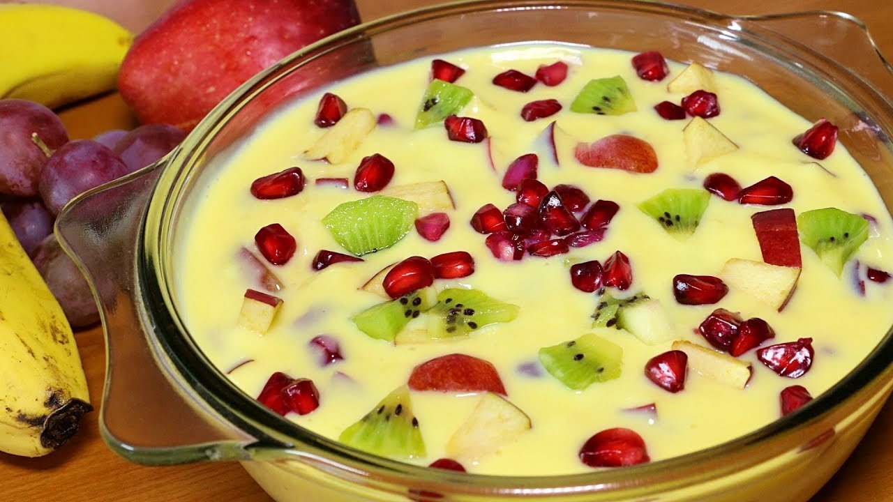 make amazing fruit custard at home with this easy recipe everyone from children to adults will like the taste