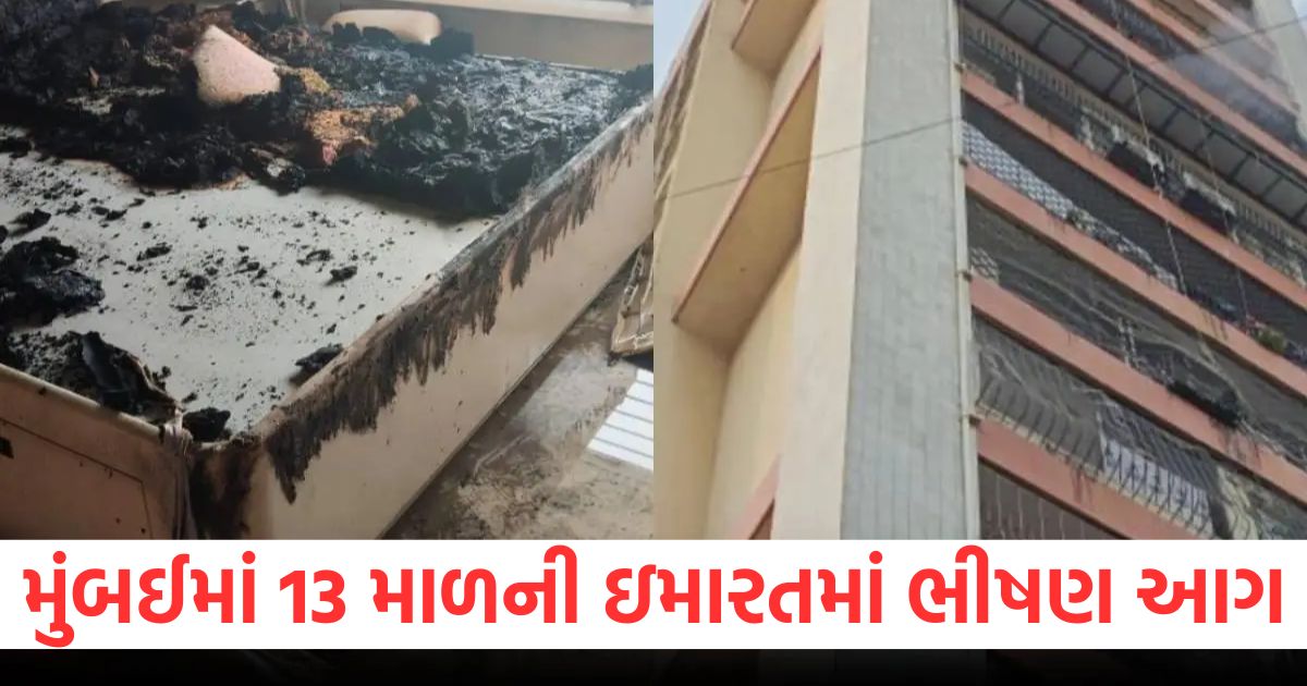 mumbai fire broke out in a 13 storey residential building in mumbai vidyavhihar blaze affected ac units and clothes in five flats2