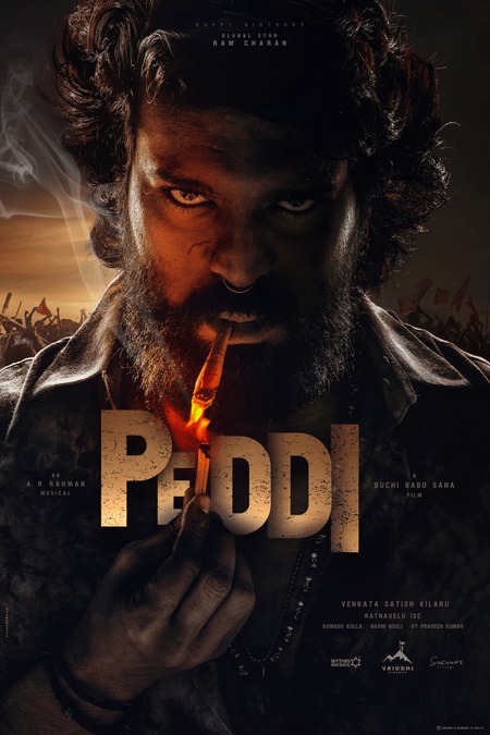 ram charan next film rc16 title announce as peddi first look poster out on superstar birthday