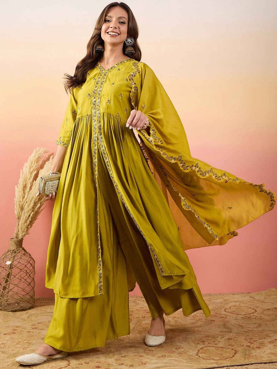 ramadan special embroidery work palazzo suit designs ideas for women