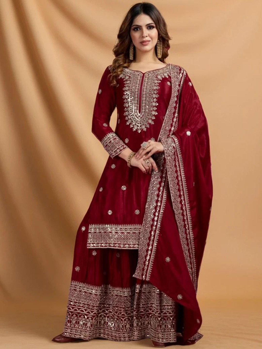 ramadan special embroidery work palazzo suit designs ideas for women1