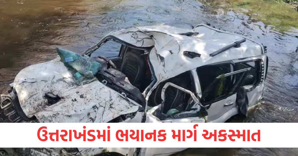 road accident in uttarakhand scorpio car fell into canal 5 injured one woman died2