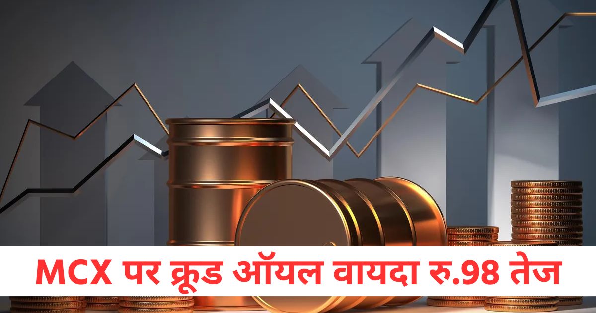 silver futures up by rs 1921 and crude oil futures up by rs 98 on mcx gold futures down by rs 322