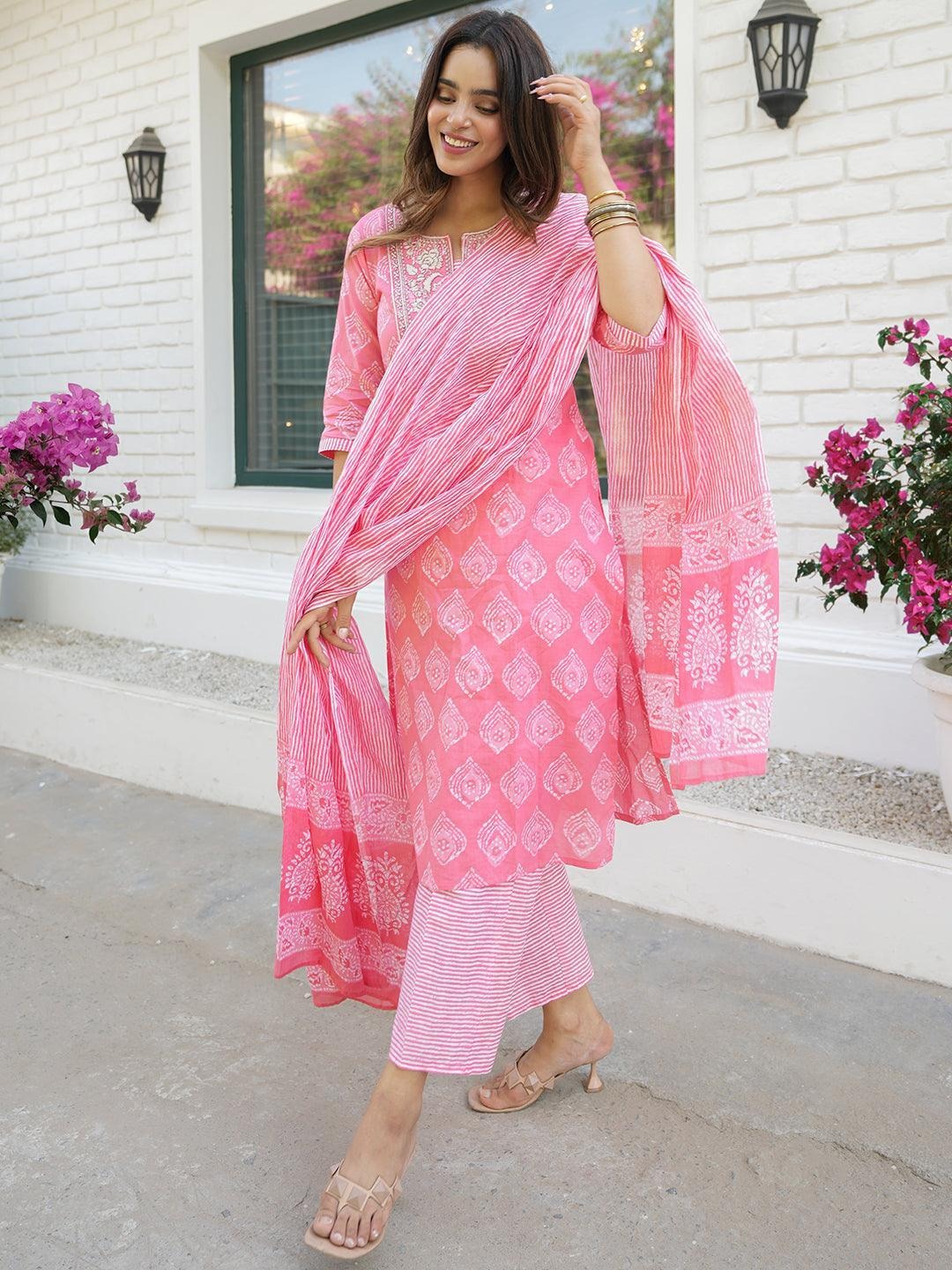 summer cotton suit for women 3 different designs to look beautiful2