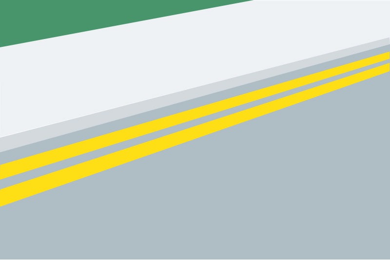 why are there white and yellow lines on roads know when to accelerate and when to brake2