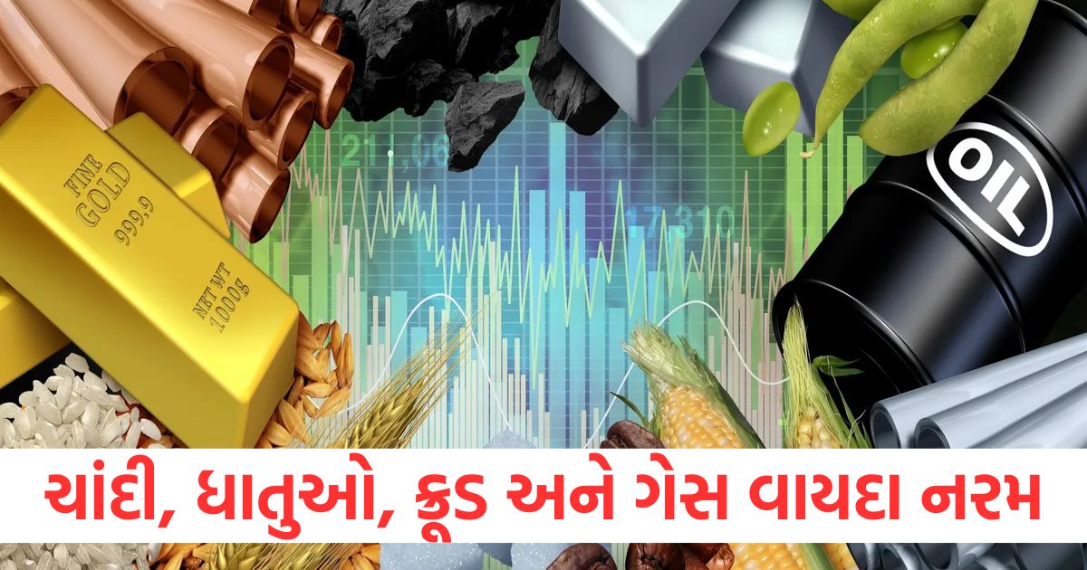 ચાંદી ધાતુઓ ક્રૂડ અને ગેસ વાયદા નરમ
