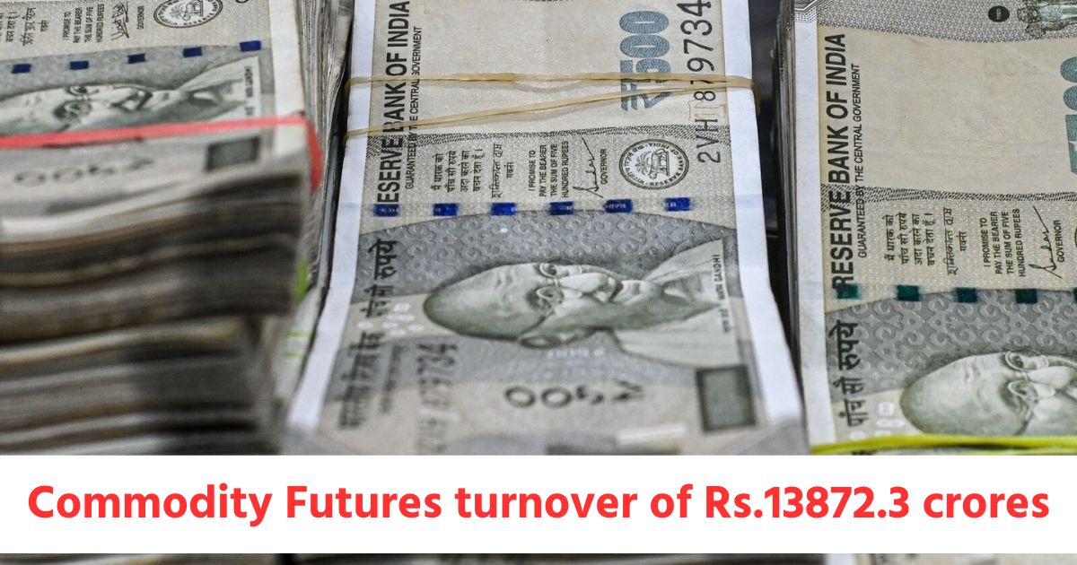MCX records turnover of Rs.13872.3 crores in Commodity Futures Rs.76030.23 crores in Options