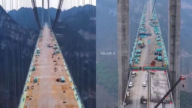 china set to open world highest huajiang grand canyon bridge in june1