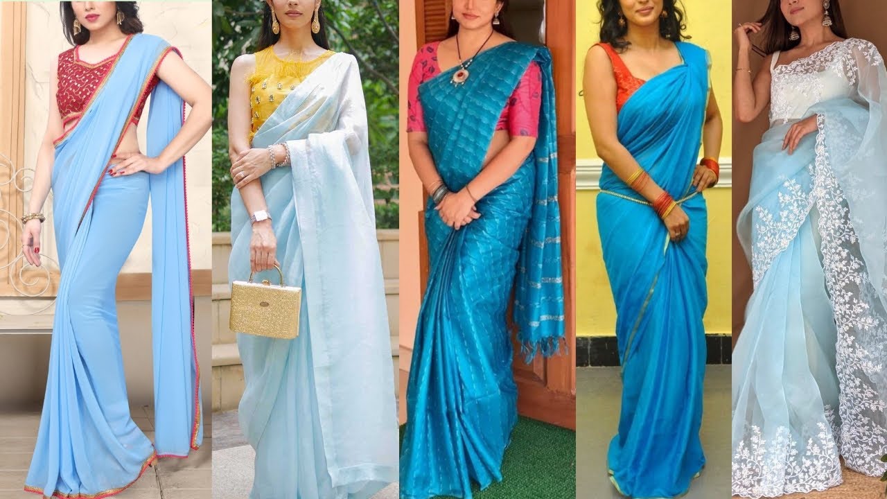 contrast blouse colours on different colours of saree1