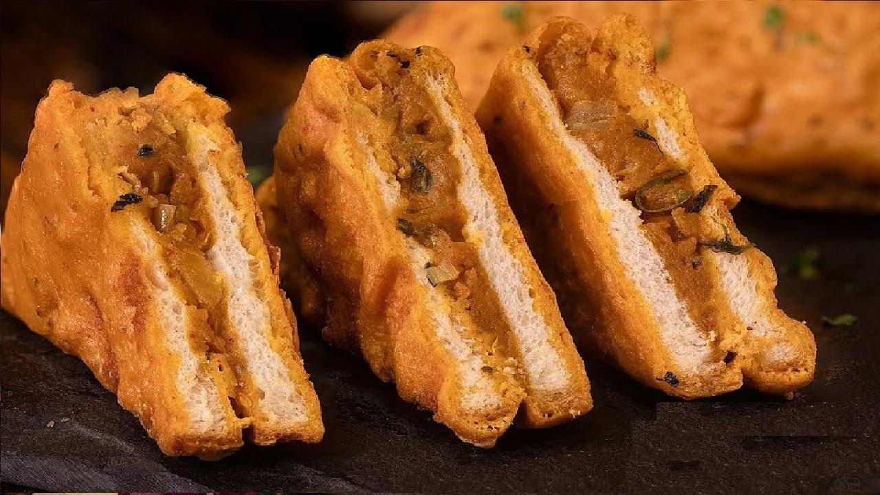 easy way to make bread pakora at home for evening snacks1
