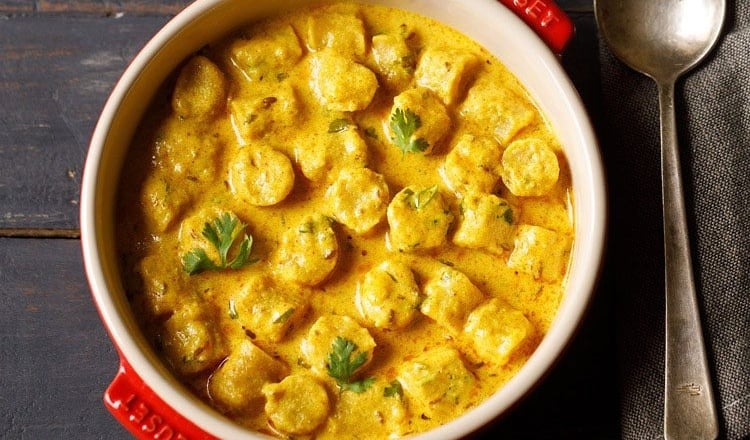 easy way to make hotel style gatte ki sabji at home1