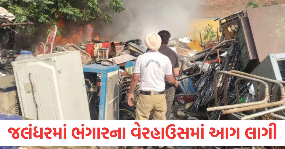 jalandhar news fire broke out in a junk warehouse in a residential are1