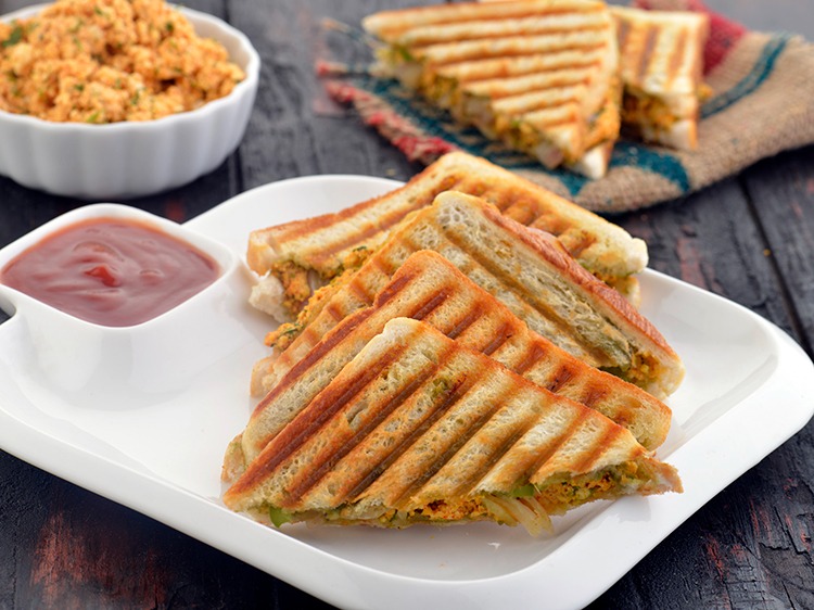 make super tasty and healthy paneer sandwich for breakfast it will bring a smile to the childrens faces1