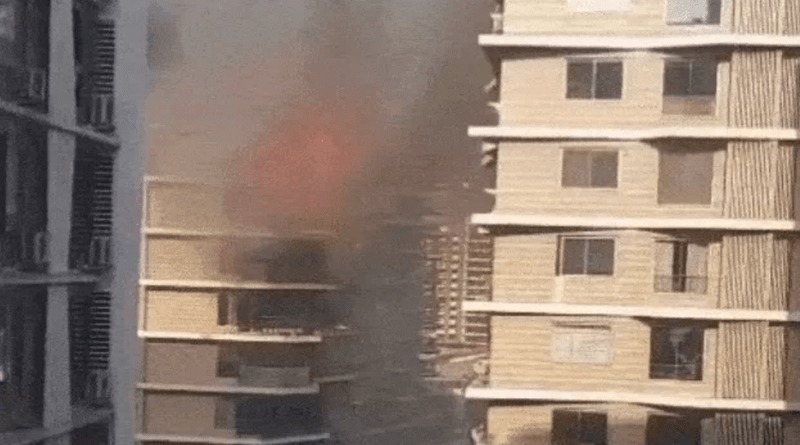 surat building fire on 7th floor in happy