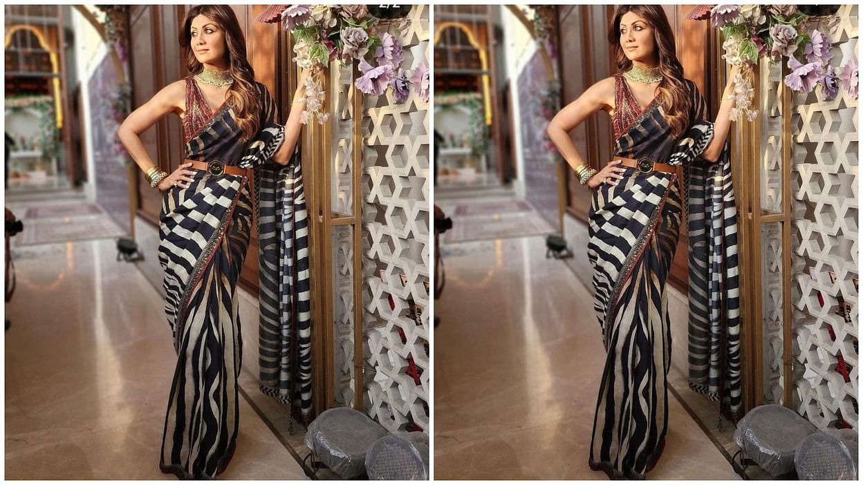trendy saree for summer wedding function1