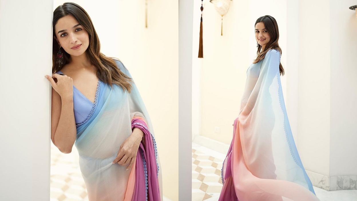 trendy saree for summer wedding function4