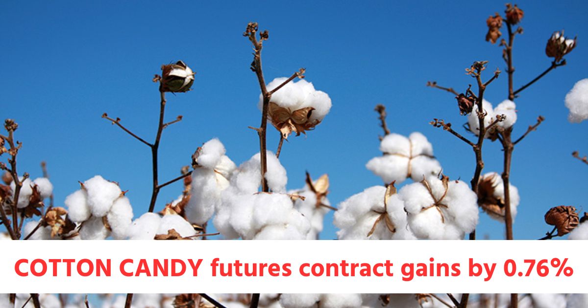 weweCOTTON CANDY futures contract gains by 0.76ewrw