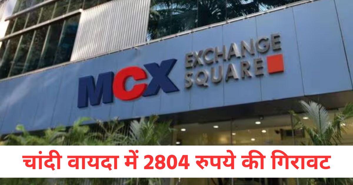 चांदी वायदा में 2804 रुपये की गिरावट