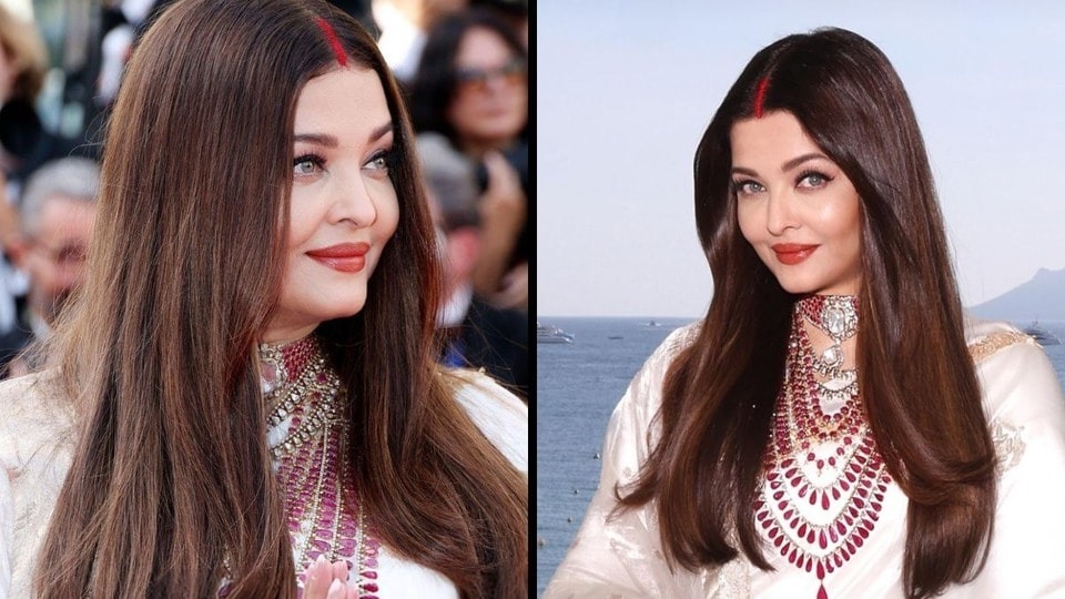 aishwarya rai bachchan cannes look fluting sindoor shutting divorce rumours netizens reaction