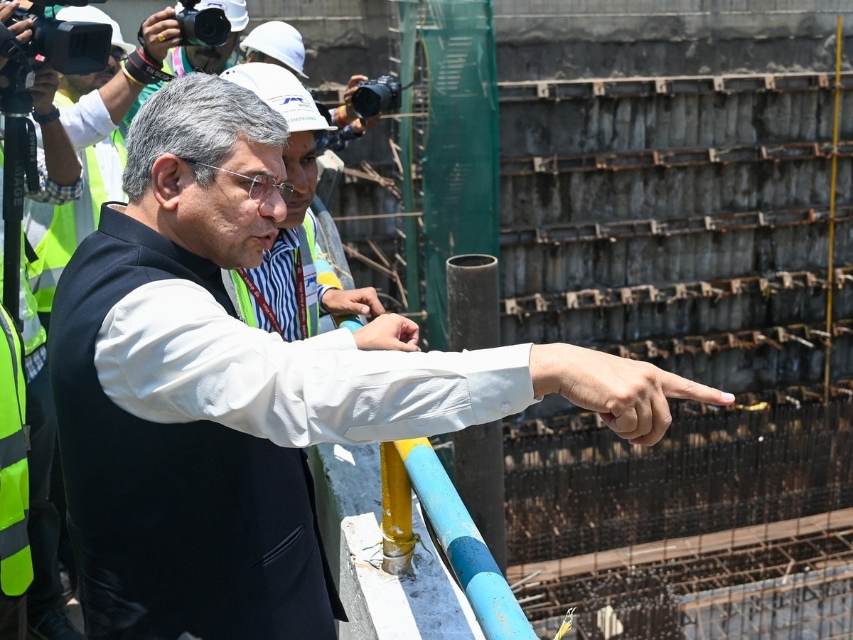 bullet train in mumbai construction of first station progressing rapidly railway minister informs