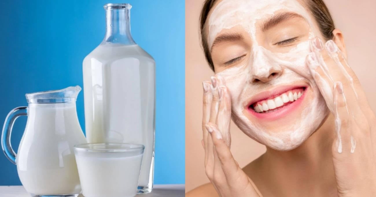 clean your face by mixing these things in raw milk skin dirt will be removed and you will get amazing glowpoiuytre