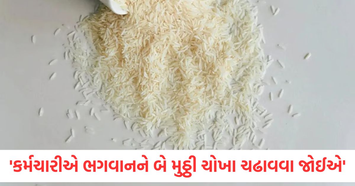 employees should offer two handfuls of rice to god a strange order issued in a government office