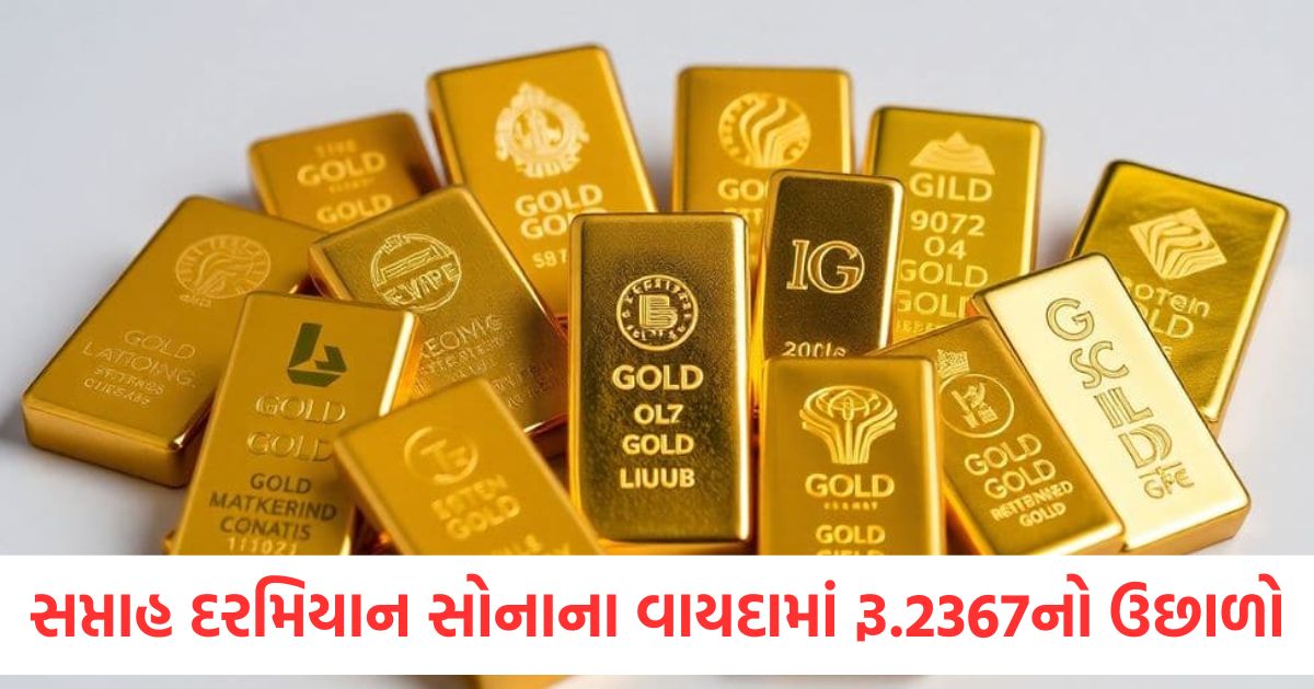 gold futures rose by rs 2367 and silver futures by rs 1881 during the week crude oil futures improved by rs 8