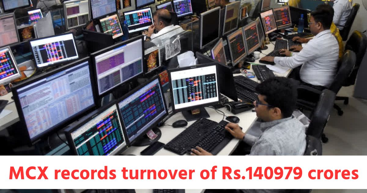 mcx records turnover of rs 32741 crores in commodity futures rs 140979 crores in options