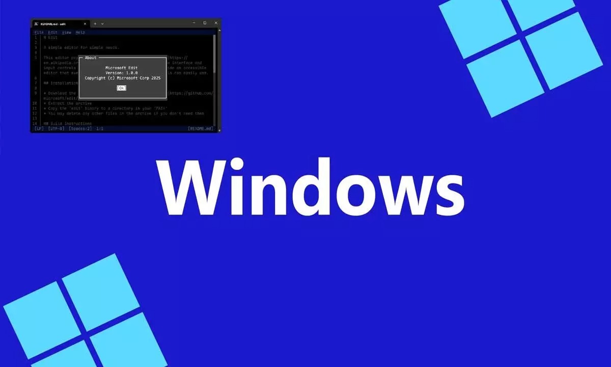 microsoft launches edit new open source text editor for windows1
