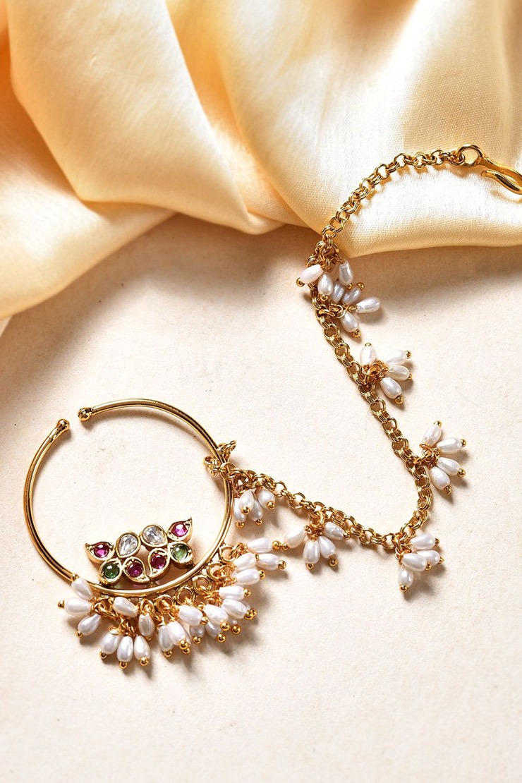 mothers day gift idea beautiful golden nath designsqwertyuio