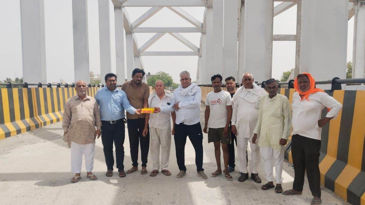 rewari ncr haryana news rewari bharawas overbridge opens for two wheelers1