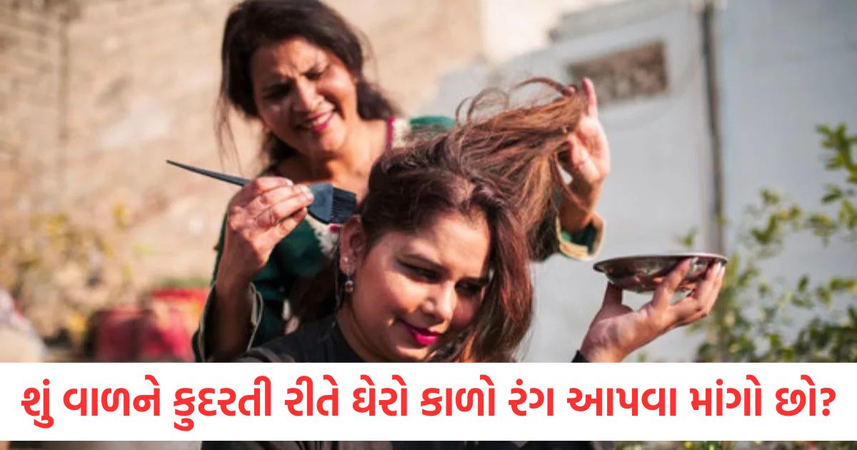 to give hair a deep black color naturally mix these 3 things in henna and apply