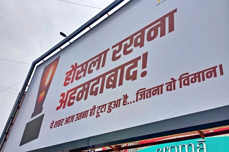air india plane crash encouraging posters put up in ahmedabad city is as broken today as that plane22