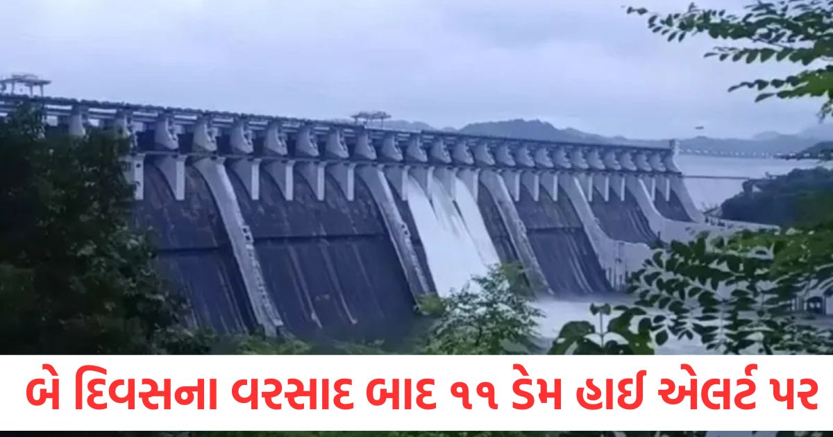 gujarat 11 dams on high alert after just two days of rain 18 dead