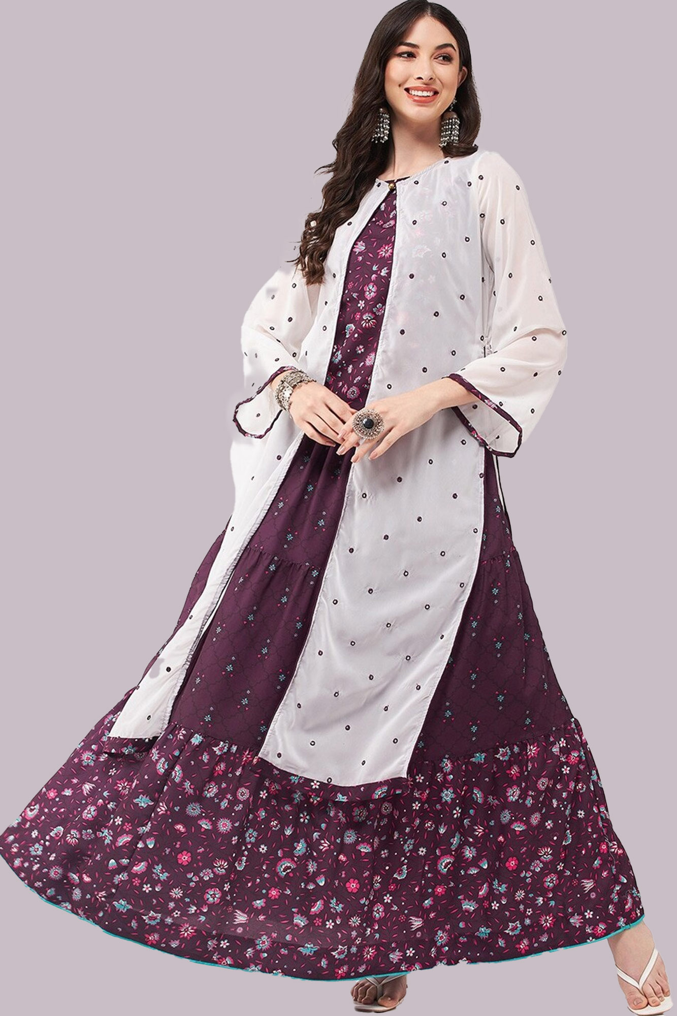 latest 3 top and skirt designs for family function article3