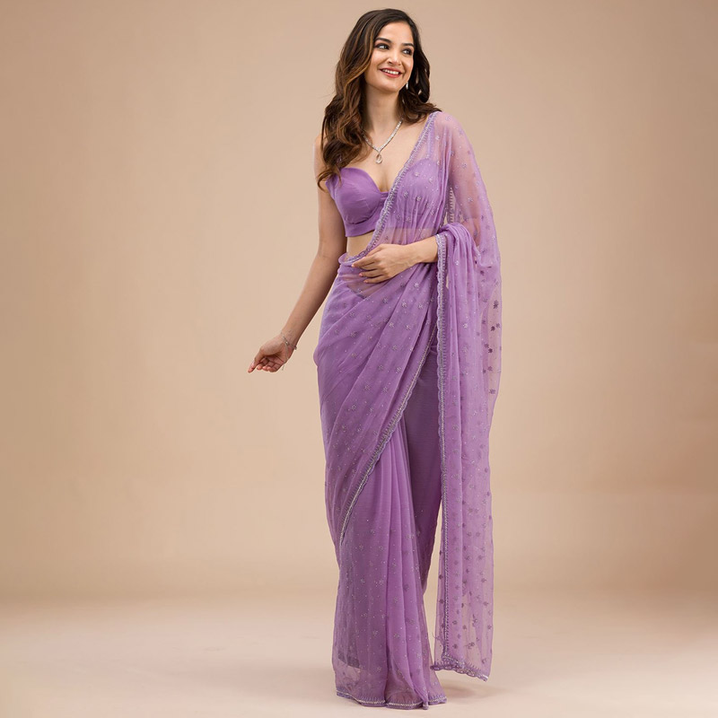 latest 5 chiffon saree designs for new look44
