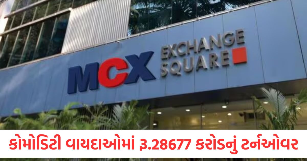 turnover of rs 28677 crore in commodity futures and rs 115782 crore in commodity options