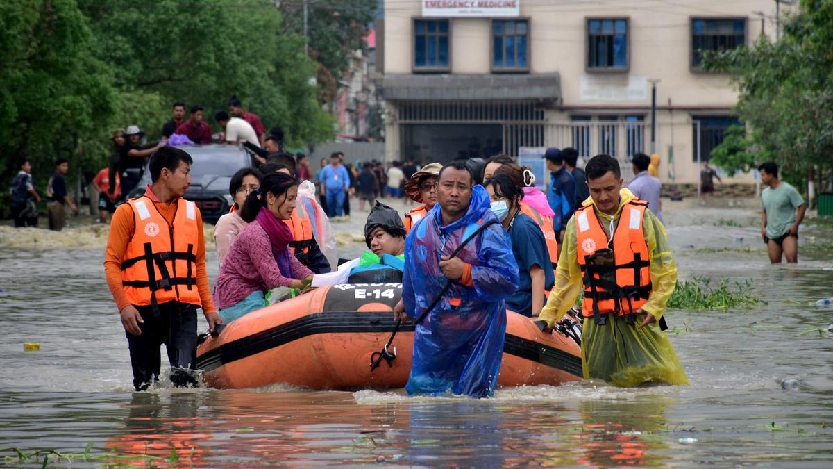 weather update northeast rain havoc assam floods over 70k people affected tourists stranded in sikkim